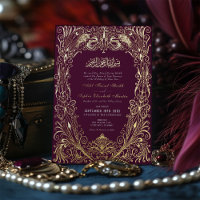 Islamischer Lila Plum Hochzeit osmanisch türkisch