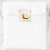 Islamischer Magischer Ramadan Lantern - Eid Mubara Quadratischer Aufkleber (Tasche)
