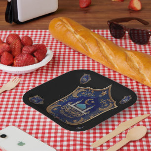 Islamischer Picknick-Untersetzer – Halbmond und Ka Pappteller
