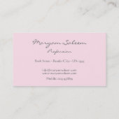 Islamischer rosa Stern Orientale Bismillah Islams Visitenkarte (Rückseite)