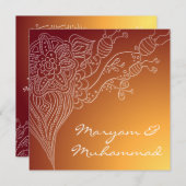Islamischer Rotbismillah-Einladungskarte Einladung (Vorne/Hinten)