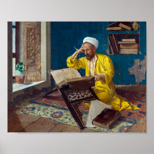 Islamischer Theologe mit Koran Osman Hamdi Bey Poster