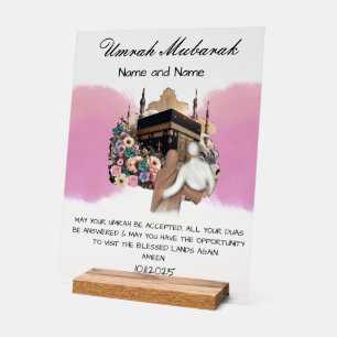 Islamischer Umrah Mubarak Acrylschild