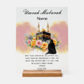 Islamischer Umrah Mubarak Acrylschild (Vorderseite)
