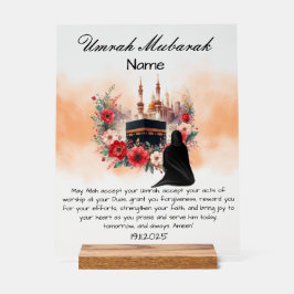 Islamischer Umrah Mubarak Acrylschild