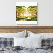 Islamischer Wanddekor - Religiöse Bäume des Jannah Leinwanddruck (Insitu (Schlafzimmer))