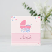 Islamisches Aqiqa Einladung bismillah Baby (Stehend Vorderseite)