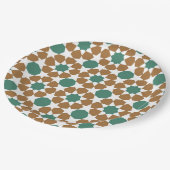 Islamisches Arabisches Geometrisches Motiv Pappteller (Schrägansicht)