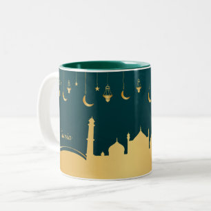 Islamisches Arabisches Gold Personalisiert Zweifarbige Tasse