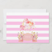 Islamisches Baby Girl Floral Geburtsankündigung Ankündigung (Rückseite)