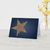 Islamisches bismillah Kalligraphie-Stern Arabisch Karte (Gelbe Blume)