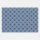 Islamisches blaues Arabesque-Muster - Geschenkpapi Geschenkpapier Set (Vorderseite 2)