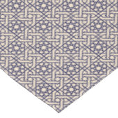 Islamisches blaues Beige marokkanisches geometrisc Tischdecke (Schrägansicht)