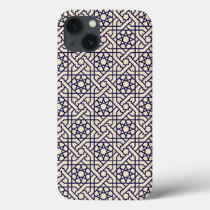 Islamisches Blaues weißes marokkanisches geometris Case-Mate iPhone Hülle