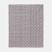 Islamisches Blaues weißes marokkanisches geometris Fleecedecke (Vorderseite)