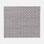 Islamisches Blaues weißes marokkanisches geometris Fleecedecke (Vorderseite (Horizontal))