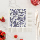 Islamisches Blaues weißes marokkanisches geometris Serviette (Beispiel)