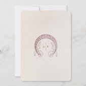 Islamisches Burgund Hochzeit Art Nouveau Mucha Einladung (Rückseite)