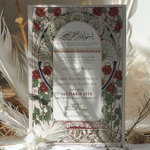 Islamisches Burgund Hochzeit Art Nouveau Mucha Einladung