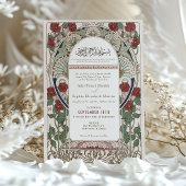 Islamisches Burgund Hochzeit Art Nouveau Mucha Einladung