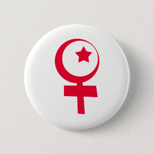 Islamisches Feminismus-Symbol Button