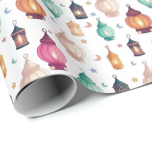 Islamisches Fragebogenbuch für Eid und Ramadan Geschenkpapier (Rolleneckpunkt)