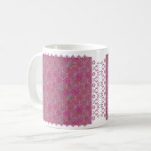 Islamisches geometrisches Gold-Muster auf weichros Kaffeetasse (Vorderseite Links)