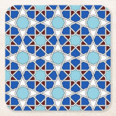 Islamisches geometrisches marokkanisches Muster im Rechteckiger Pappuntersetzer (Vorderseite)