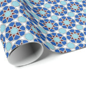 Islamisches geometrisches marokkanisches Muster in Geschenkpapier (Rolleneckpunkt)