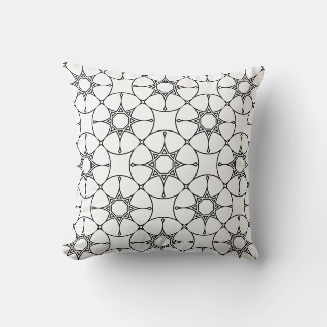 Islamisches geometrisches Muster arabisches Design Kissen (Vorderseite)