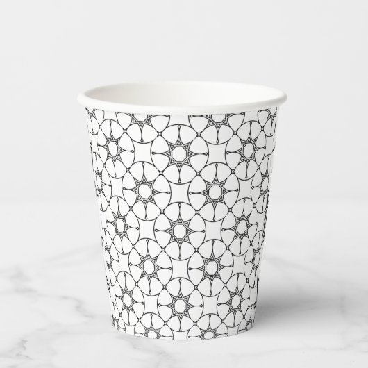 Islamisches geometrisches Muster arabisches Design Pappbecher (Vorderseite)