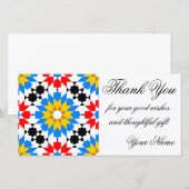 Islamisches geometrisches Muster danke Fotokarte (Vorne/Hinten)