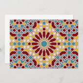 Islamisches geometrisches Muster Flachkarte (Vorne/Hinten)