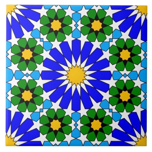Islamisches geometrisches Muster Fliese (Vorderseite)