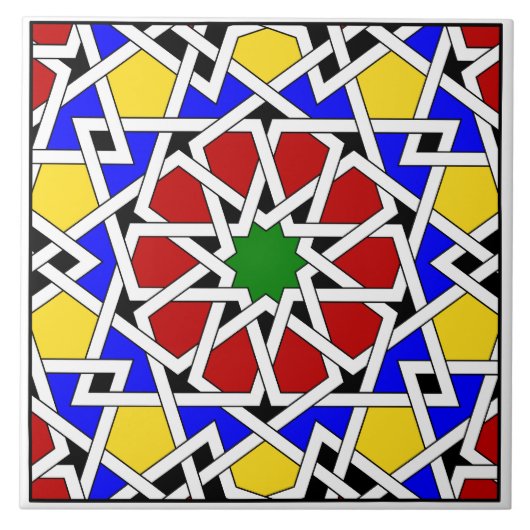 Islamisches geometrisches Muster Fliese (Vorderseite)