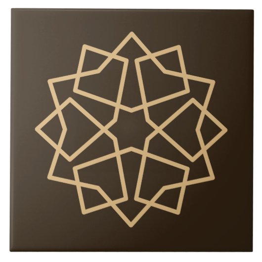 Islamisches geometrisches Muster Fliese (Vorderseite)