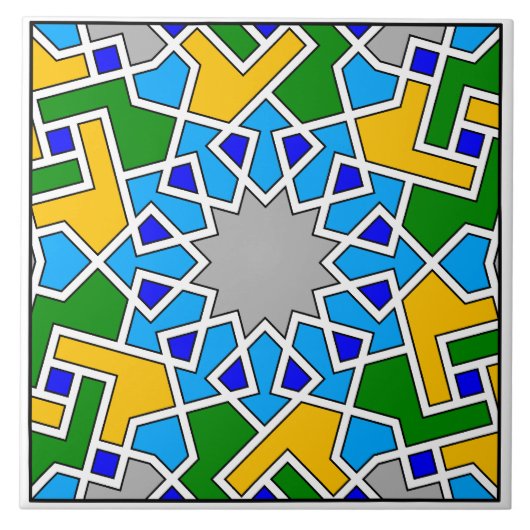 Islamisches geometrisches Muster Fliese (Vorderseite)