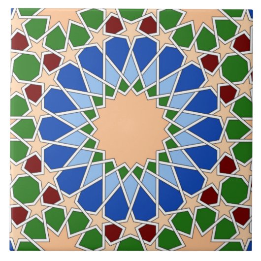 Islamisches geometrisches Muster Fliese (Vorderseite)