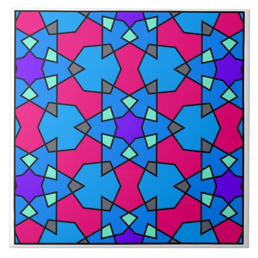 Islamisches geometrisches Muster Fliese (Vorderseite)