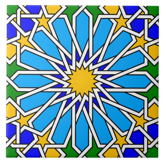 Islamisches geometrisches Muster Fliese (Vorderseite)