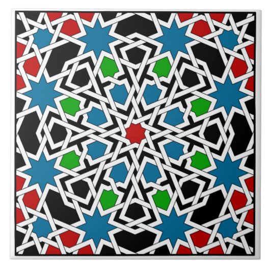 Islamisches geometrisches Muster Fliese (Vorderseite)