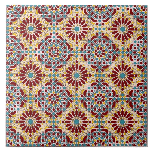 Islamisches geometrisches Muster Fliese (Vorderseite)