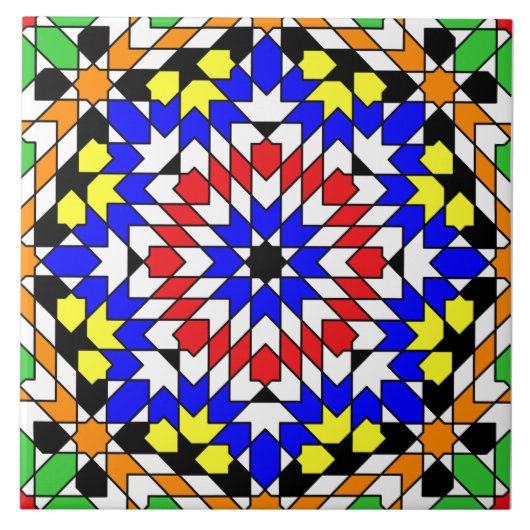 Islamisches geometrisches Muster Fliese (Vorderseite)