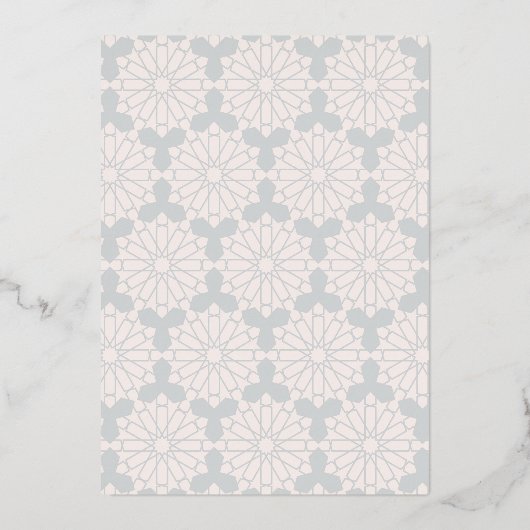 Islamisches geometrisches Muster Folien Feiertagskarte (Vorderseite)