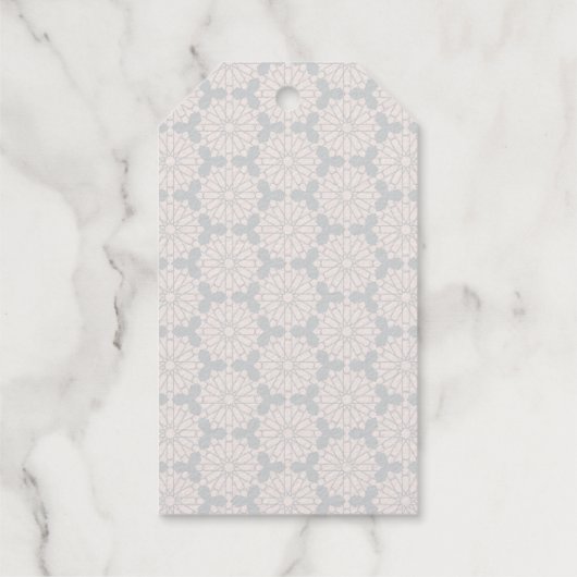 Islamisches geometrisches Muster Geschenkanhänger (Rückseite)