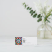 Islamisches geometrisches Muster Mini Visitenkarte (Stehend Vorderseite)