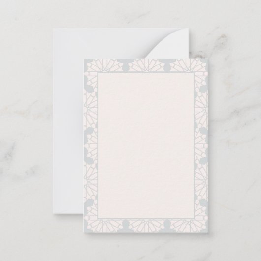 Islamisches geometrisches Muster Mitteilungskarte (Rückseite)