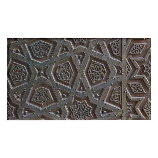 Islamisches geometrisches Muster Namenschild (Vorderseite)