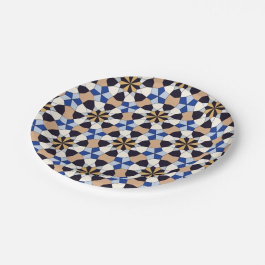 Islamisches geometrisches Muster  Pappteller (Schrägansicht)