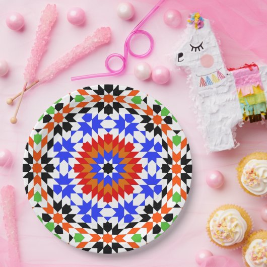 Islamisches geometrisches Muster Pappteller (Party)